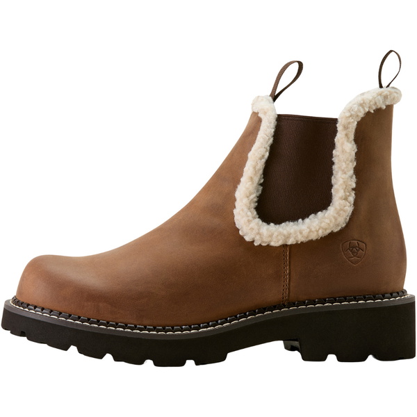 2025 Ariat Womens Fatbaby Chelsea Cozy Western Boot 10063848 - Distressed Brown